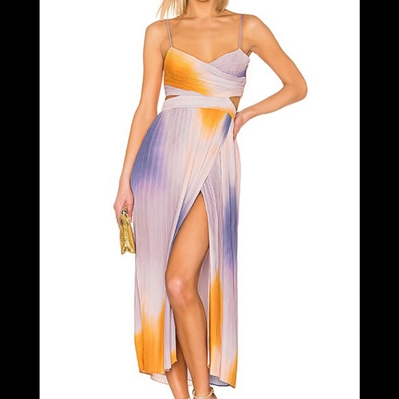A.L.C. Dresses & Skirts - A.L.C. Sienna Ombre Dress in Multi Ombre Pleated in Size 6